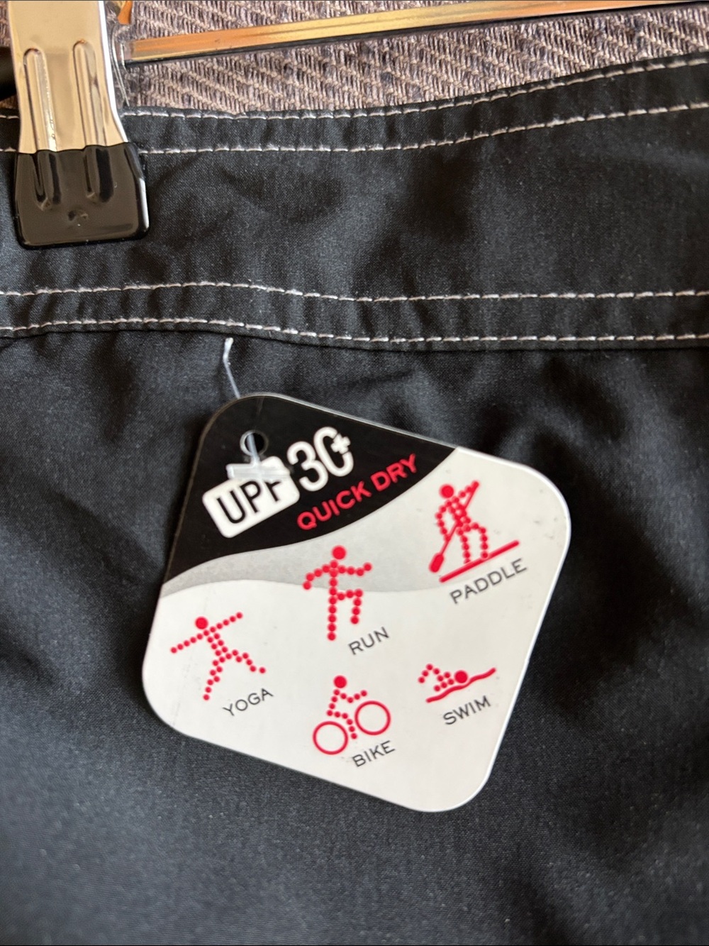 ZeroXposur Black Lace-Up Swim/Active Skort with Contrast Stitching - Picture 6 of 11